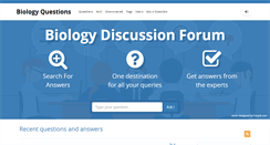 Desktop Screenshot of biologyquestions.org